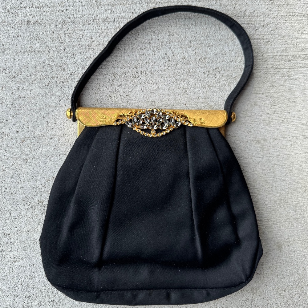 vintage . MARSHALL FIELD + CO. silk handbag/purse